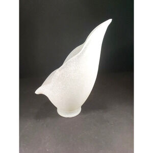 Ceiling Fan Replacement Shade Scalloped Edges Slanted Frosted Sand 21/4" Fitter